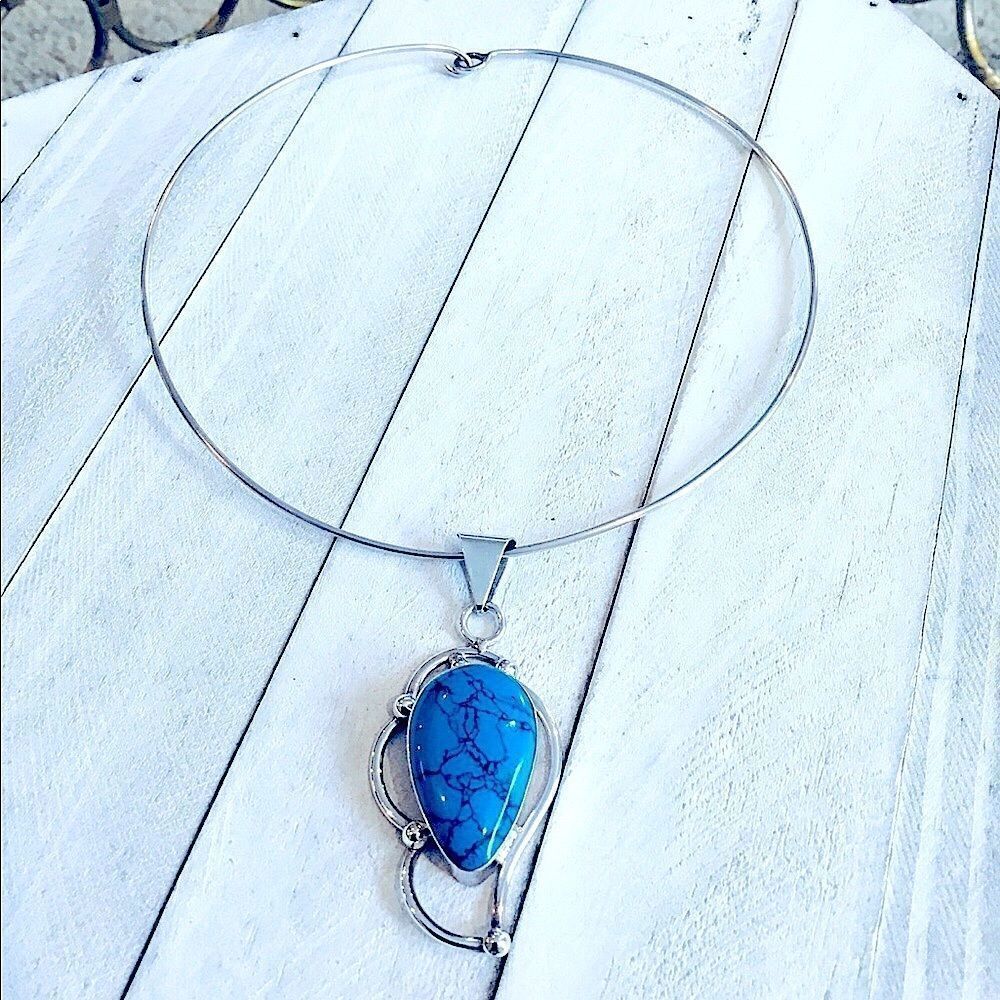 Turquoise pendant 925 